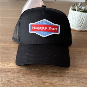 Happy Dad Black Trucker Hat NWT